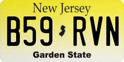NJ license plate B59RVN