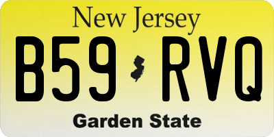 NJ license plate B59RVQ
