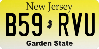 NJ license plate B59RVU