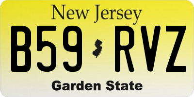 NJ license plate B59RVZ