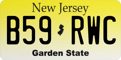 NJ license plate B59RWC