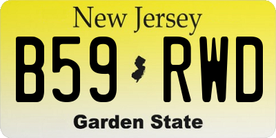 NJ license plate B59RWD
