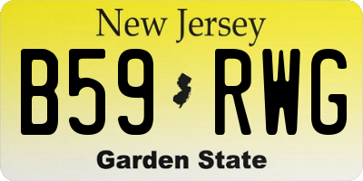 NJ license plate B59RWG