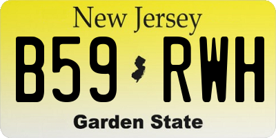 NJ license plate B59RWH