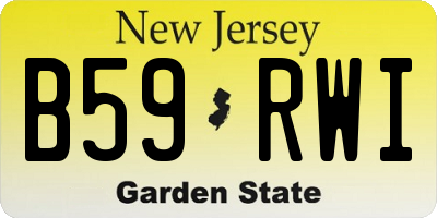 NJ license plate B59RWI