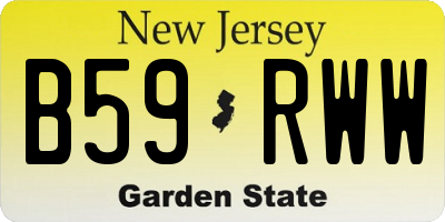 NJ license plate B59RWW