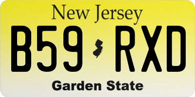 NJ license plate B59RXD