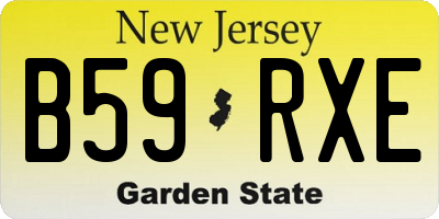 NJ license plate B59RXE