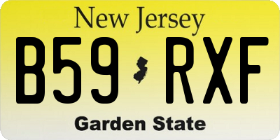 NJ license plate B59RXF