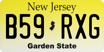 NJ license plate B59RXG