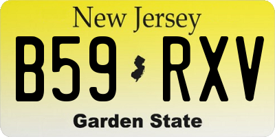 NJ license plate B59RXV