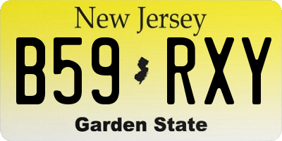 NJ license plate B59RXY