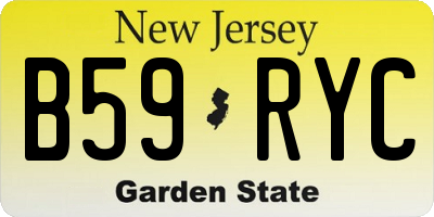 NJ license plate B59RYC