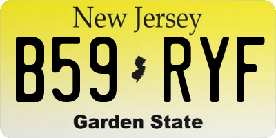 NJ license plate B59RYF