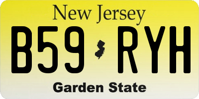 NJ license plate B59RYH