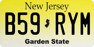 NJ license plate B59RYM
