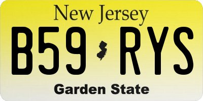 NJ license plate B59RYS