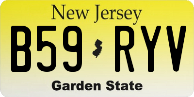 NJ license plate B59RYV