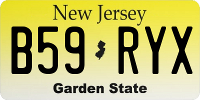 NJ license plate B59RYX