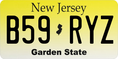 NJ license plate B59RYZ