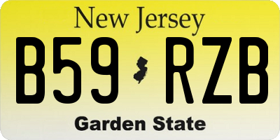 NJ license plate B59RZB