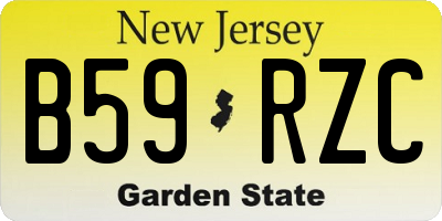 NJ license plate B59RZC