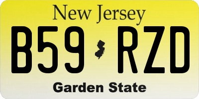NJ license plate B59RZD