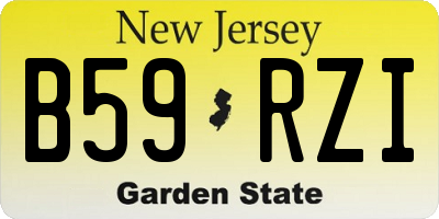 NJ license plate B59RZI