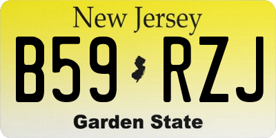 NJ license plate B59RZJ