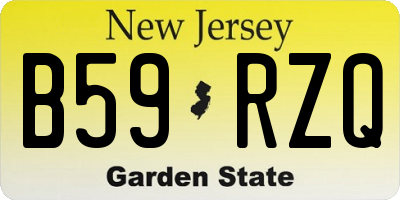 NJ license plate B59RZQ