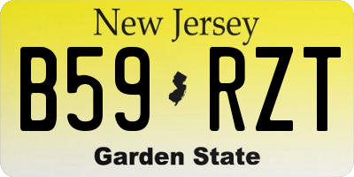 NJ license plate B59RZT