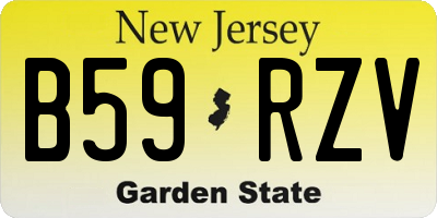 NJ license plate B59RZV