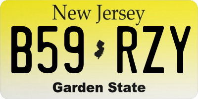 NJ license plate B59RZY