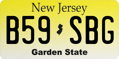 NJ license plate B59SBG