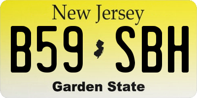 NJ license plate B59SBH