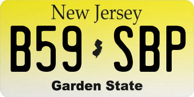 NJ license plate B59SBP