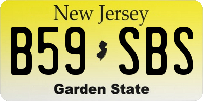 NJ license plate B59SBS