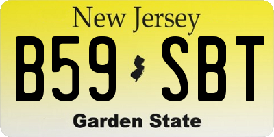 NJ license plate B59SBT