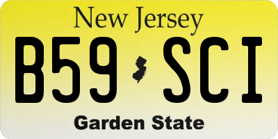 NJ license plate B59SCI