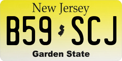 NJ license plate B59SCJ