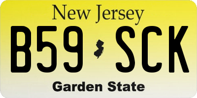 NJ license plate B59SCK