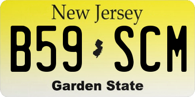 NJ license plate B59SCM