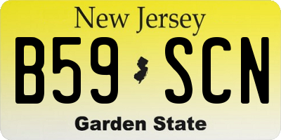 NJ license plate B59SCN