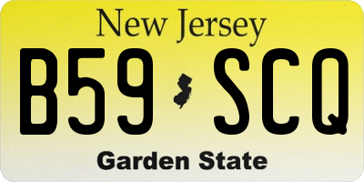 NJ license plate B59SCQ