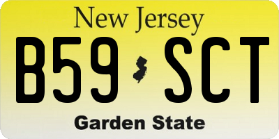 NJ license plate B59SCT