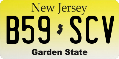 NJ license plate B59SCV