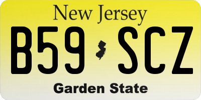 NJ license plate B59SCZ