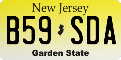 NJ license plate B59SDA