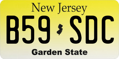 NJ license plate B59SDC