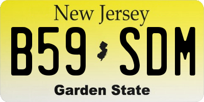 NJ license plate B59SDM
